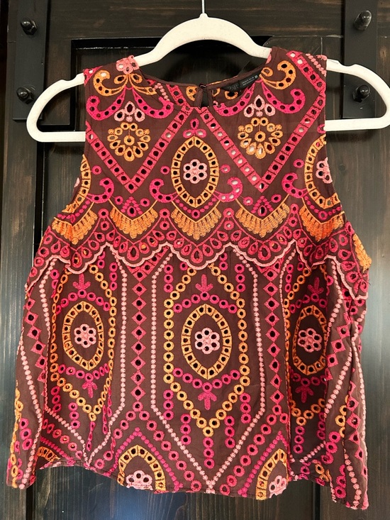 Zara Tops - NWT Zara Embroidered Eyelet Tank top SOLD OUT ONLINE sz Small